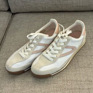 Tretorn White and Pink Athletic Shoes